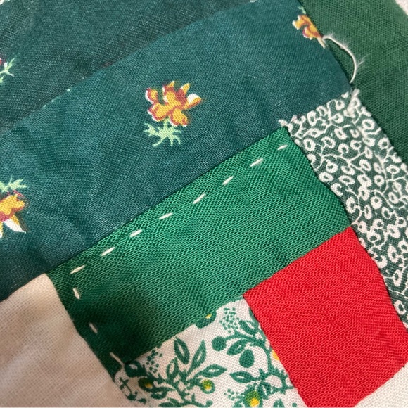 Quilted Table Runner Holiday Red Green Patch Quilt 75" L x 14" W - Picture 6 of 11